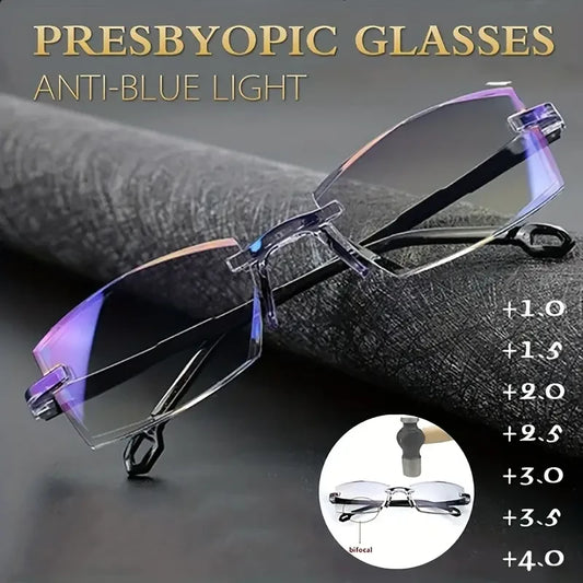 Rimless Adaptive Power Reading Glasses
