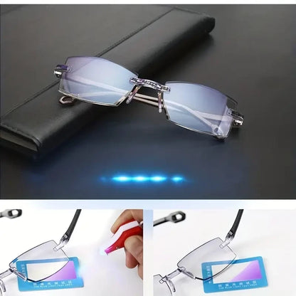Rimless Adaptive Power Reading Glasses