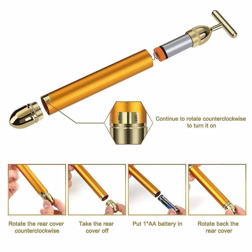 Dr.Veda 24K Gold Electric Facial Massage Roller
