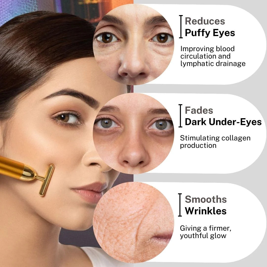 Dr.Veda 24K Gold Electric Facial Massage Roller