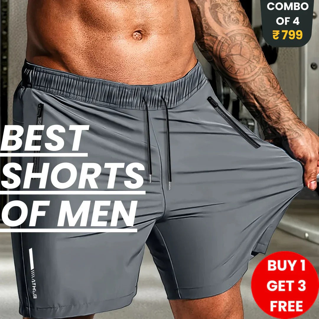 Pack of 4 Special-Offer 😍 Men's Casual Shorts (Premium Quality)