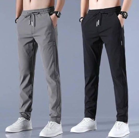 Men’s Premium Comfort Track Pants (BUY 1 GET 1 FREE) – Black & Grey| Stretch Fit, Gymwear & Everyday Wear